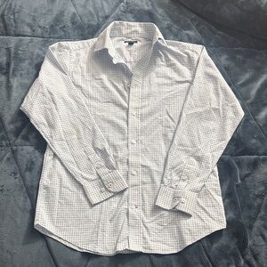 Tommy Hilfiger Boys Youth Blue and White Checkered Button Down Shirt